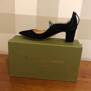 BNIB Rupert Sanderson Poet Black Suede size 9- 9.5
